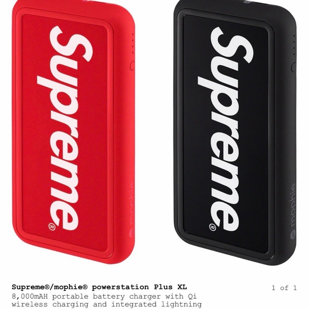 Supreme Red and Black Powerstation Charger